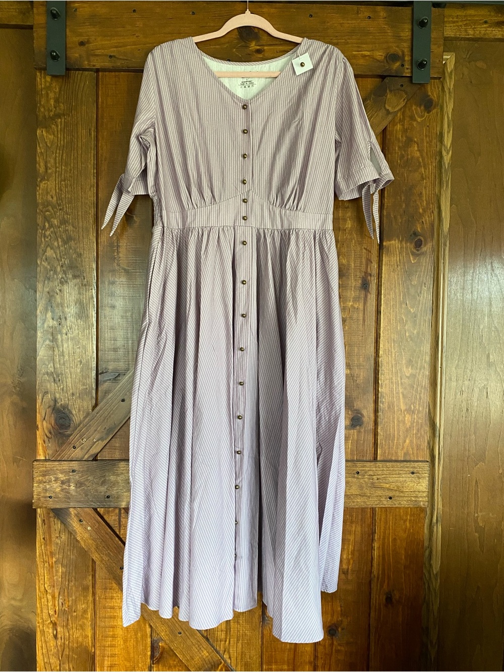 SCD Lilac Lineage Hearthside 100% Cotton Gauze Maternity/Nursing Dress